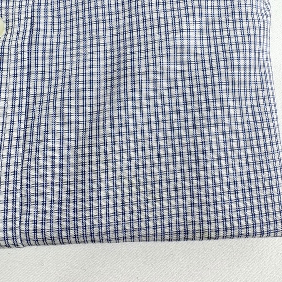 NWT Charles Tyrwhitt Dress Shirt Blue Micro Check Classic Fit Non-Iron Men S - Picture 4 of 7
